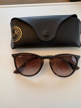 Ray-Ban Tortoise Frame Sunglasses with Brown Gradient Lenses